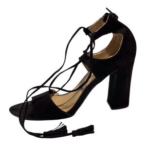 Apt.9 Women's Black Strappy Block Heels Sandal, 7.5M